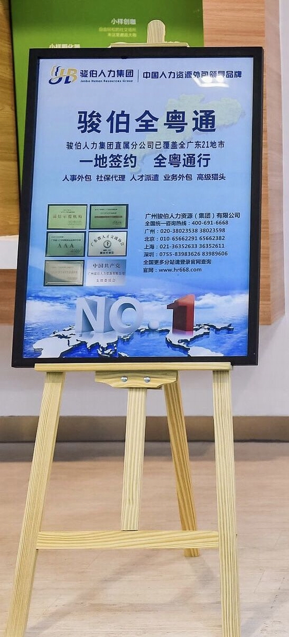 骏伯人力集团展板