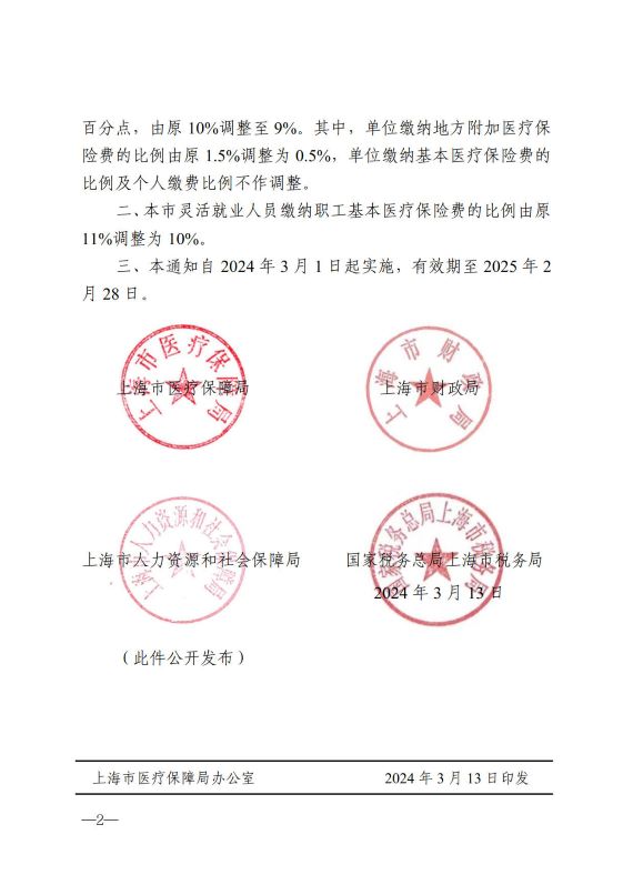 关于阶段性调整本市职工基本医疗保险费费率的通知